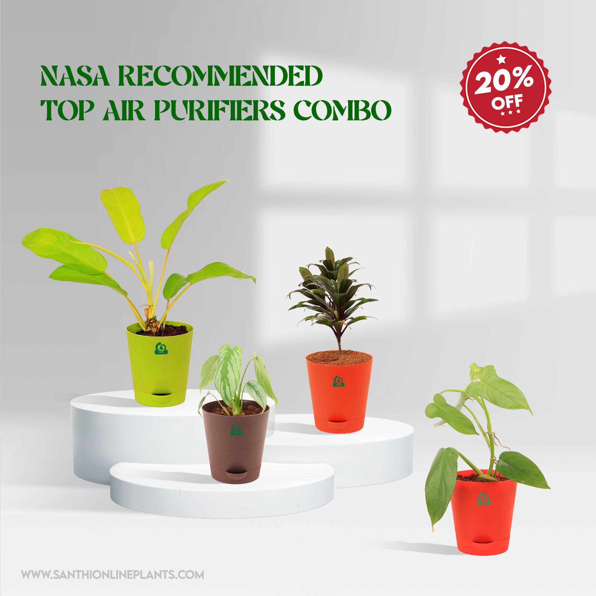 nasa plant air purifier NASA Recommended Top Air Purifiers Combo – Santhi Online Plants