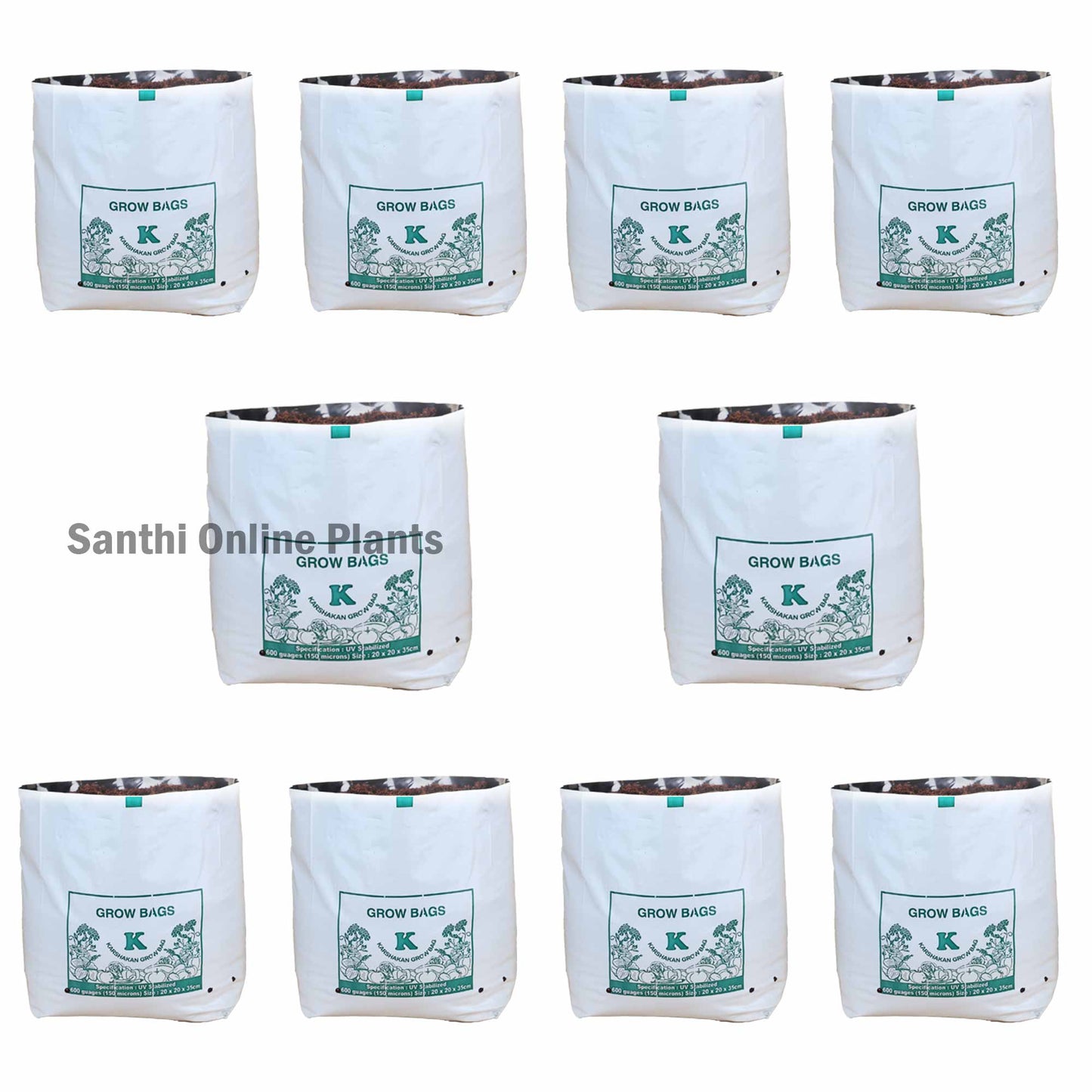 White Grow bag 16 * 16 * 30 (10 Pcs)