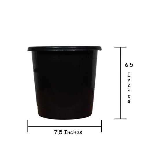 7.5 POT BLACK( Pieces: 5 )
