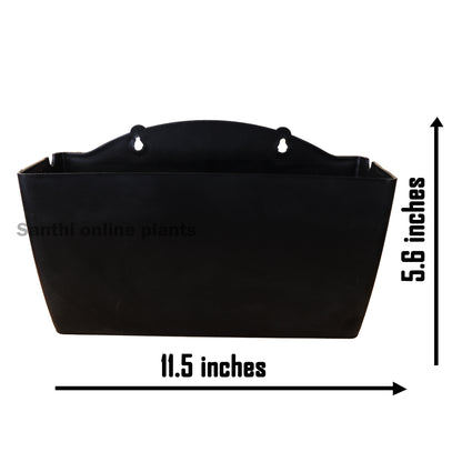 11.5’’Wall Mounting Pot Black (Pieces: 3)