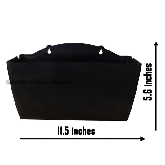 11.5’’Wall Mounting Pot Black (Pieces: 3)